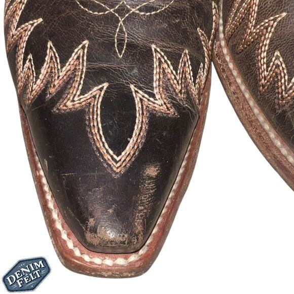 Ariat Women’s Weathered Brown Dixon Western Booties/Boots | PRELOVED!! - Picture 11 of 15